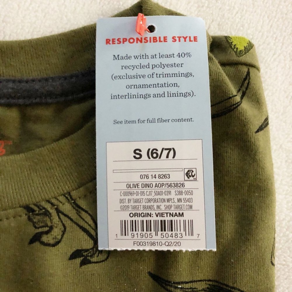 NWT 6/7 Boys Short Sleeve Dinosaur Dinosaurs Print - Picture 8 of 8